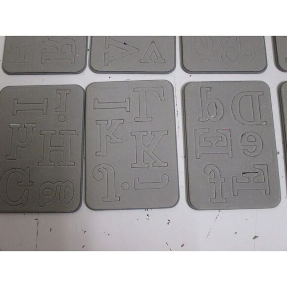 Stampin Up SIZzIX Timeless Type Alphabet Numbers Junior Sizzlets In Case - Picture 5 of 8